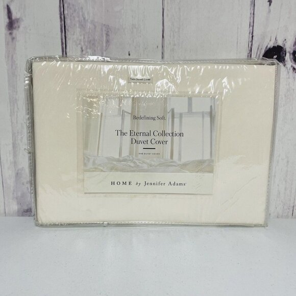 Jennifer Adams Home Eternal Collection Twin Duvet Cover Off White - Picture 1 of 5